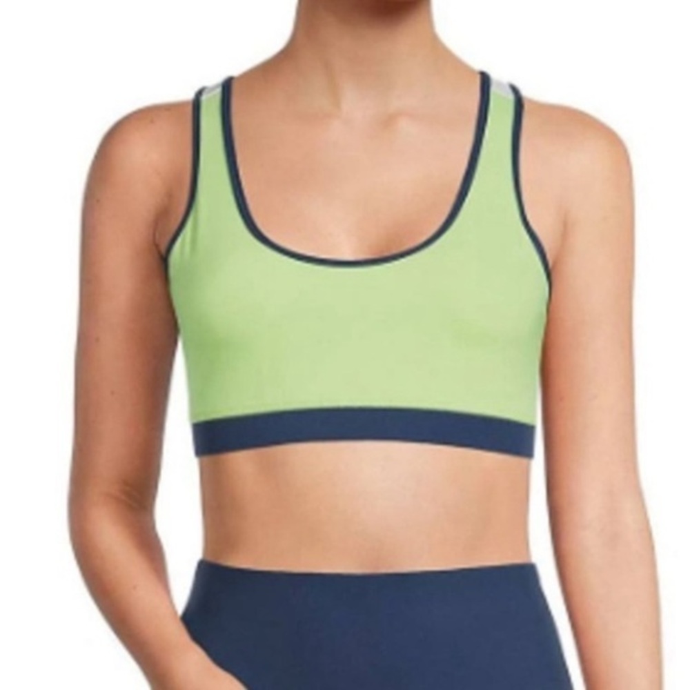 FourLaps Infinity Sports Bra athletic workout activewear lime green size medium - Picture 1 of 9